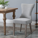Set 2 Sedie Imbottite 45x66x92,5 cm in Tessuto  Grigie