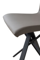 Sedia 40/44x42x86 cm Aury gambe Antracite in Similpelle Tortora