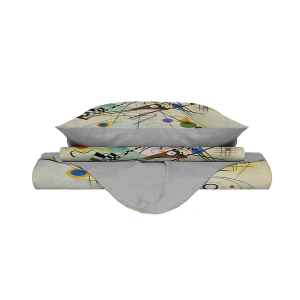 Doppelbettbezug mit Aufdruck auf Tasche und Kissenbezügen acquista