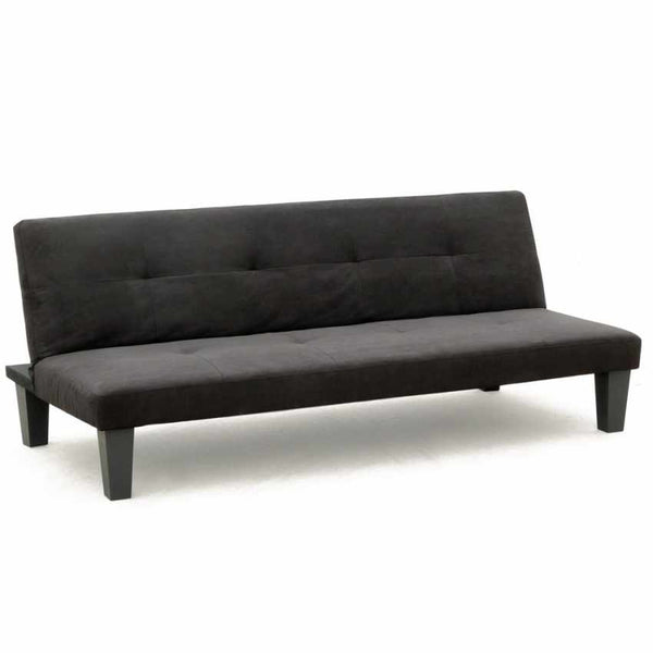Schlafsofa 175 x 80 x 70 cm in schwarzer Mikrofaser prezzo