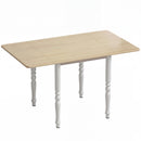 Tavolo Pieghevole 2-6 Persone 134x80x75 cm Ribalta Effetto Legno in MDF Color Legno      