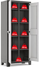 Armadio 8 Ripiani 80x44x182 cm Keter Titan Multispace XL Nero