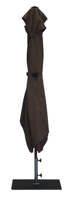 Ombrellone da Giardino 3x2 m Palo Ø38 mm in Alluminio Effetto Legno Tessuto Poliestere Trend Wood Taupe