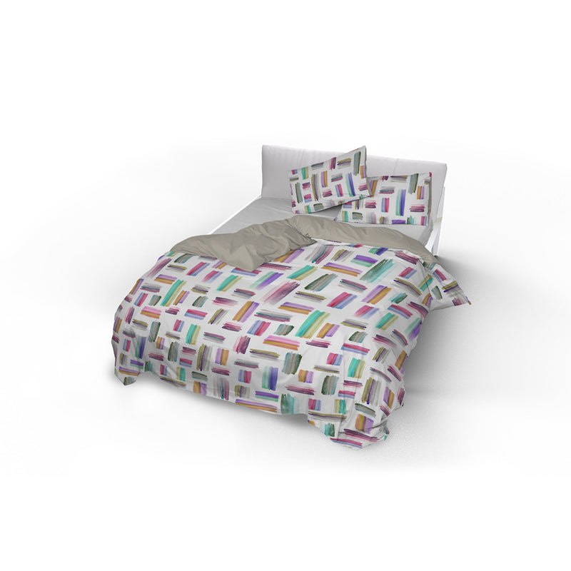 Copripiumino con Stampa sul Sacco e Federe Doubleface Multicolor