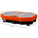 Pedana Vibrante 99 Velocità 56x34x12,5 cm con Pannello LED Bande di Resistenza e Telecomando