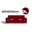 Copridivano Elasticizzato in Poliestere Dahlia Bordeaux Varie Misure