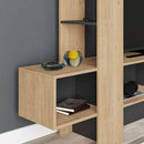 Mobile TV 1 Anta 180x38x138 cm in MDF Troya Rovere Antracite