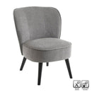 Poltrona Relax in Legno e Tessuto Colore Grigio Scuro Mod. Kansas 59x66x75H cm