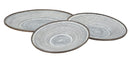 Vassoio Clot Ø50,5x4,5- 39,2x4.5-35x4 cm in Ferro Grigio