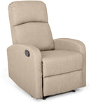 Poltrona Relax Reclinabile Manuale 75x65x101 cm in Tessuto Beige