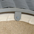 Cuccia per Gatti e Cani Ø60x23,5 cm in Vimini Sintetico Grigio