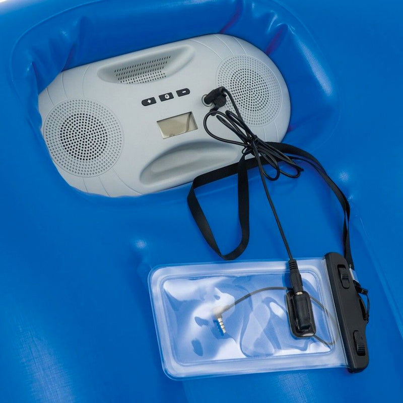 Isola Galleggiante Gonfiabile per 4 Persone 249x188x95 cm con Altoparlanti e Frigo Bestway