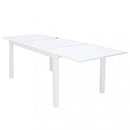 Tavolo Formentera 160/240x90x75 h cm in Alluminio Bianco