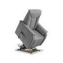 Poltrona Alzapersona Elettrica 2 Motori 82x108x84 cm Baila in Microfibra Dispositivo Medico 1 Grigio Chiaro