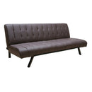 Divano Letto Prontoletto Click Clack Rivestimento in Similpelle Marrone Darrel