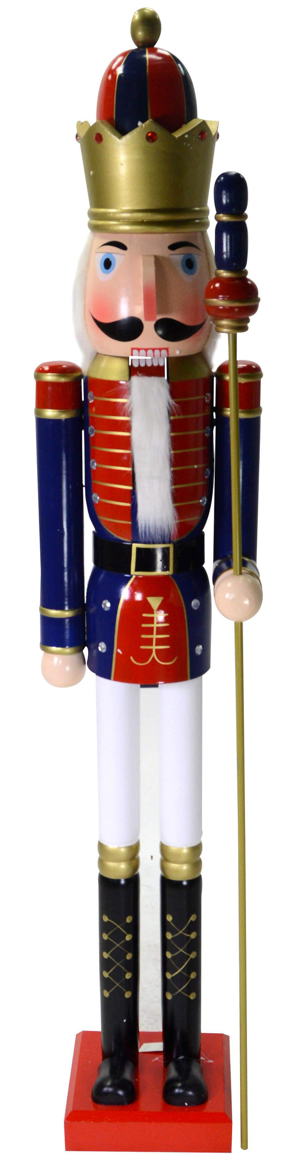 prezzo Hölzerner Nussknacker-Soldat H180 cm Adami Rote und blaue Dekoration