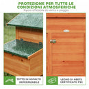 Pollaio 113,5x67,5x95,5 cm con Nido Tetto Impermeabile Vassoio Estraibile 2 Trespoli Rampa e Finestra in Legno Arancione      