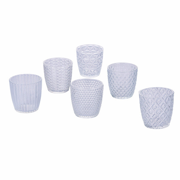 Set mit 6 Wassergläsern aus Glas 300 ml Villa d'Este Home Tivoli Geometrie klar sconto