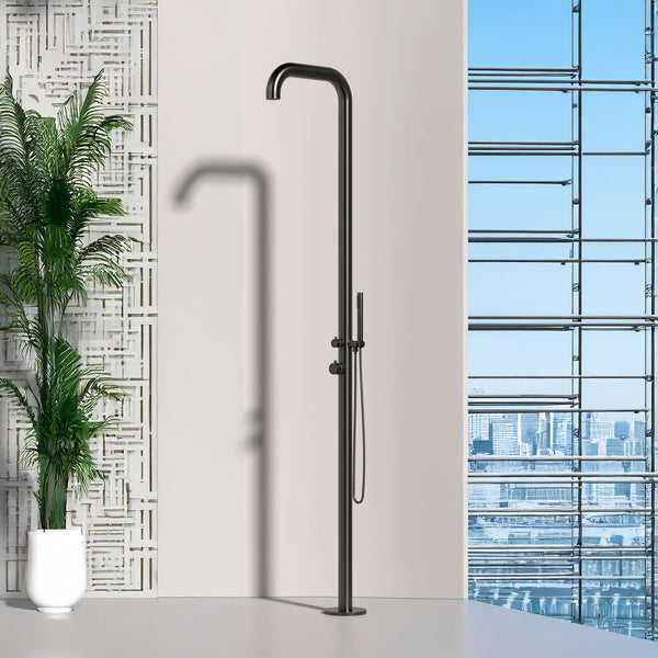 sconto Doccia da Giardino in Acciaio Inox con Miscelatore e Doccino Sined Chia Canna di Fucile