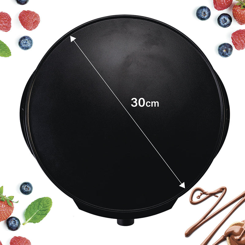 Crepiera Elettrica Antiaderente 1200W Kooper Goody Nera