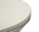 Tavolinetto Funnel Ø40x79 cm in Ferro e Marmo Argento      