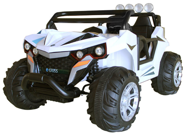 prezzo Elektroauto für Kinder 12V 2 Sitze E-Cross Weiß