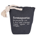 Fermaporta 20x10x20 cm in Tessuto 100% Poliestere VdE Tivoli 1996 Grigio Scuro