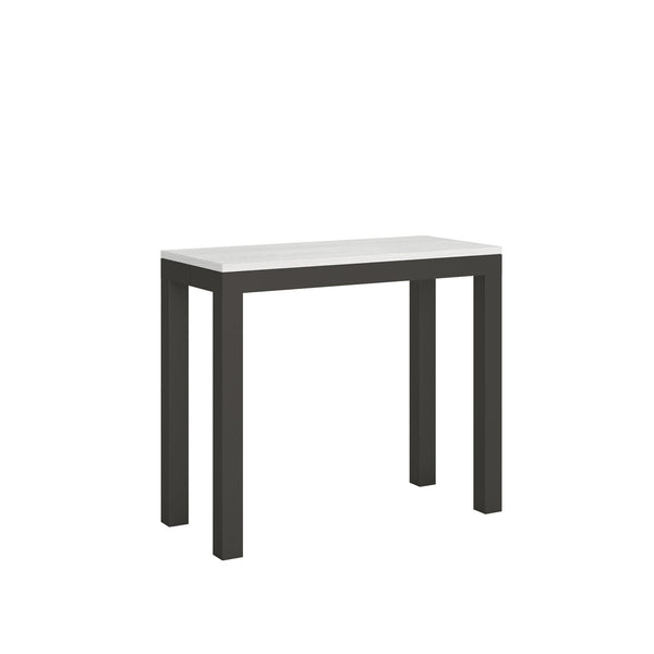 Consolle Allungabile 90-196x40x77 cm in Nobilitato Bianco prezzo