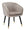 Sessel Paris 62x58x78 cm aus Metallschwamm und Polyester in Grau, Schwarz und Gold