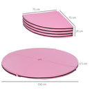 Tappeto Pole Dance Antiscivolo Pieghevole Ø150x5 cm in Schiuma EPE e PVC Rosa      