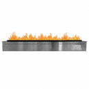 Camino Elettrico a Vapore Acqueo con Fiamme 3D con Bruciatore a Incasso 125x22,7x17,8 cm VAPOR3D125 Telecomando e APP in Acciaio e Alluminio Nero