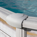 Piscina Ovale Fuori Terra 610x375xh132 cm in Acciaio e PVC Gre Islanda