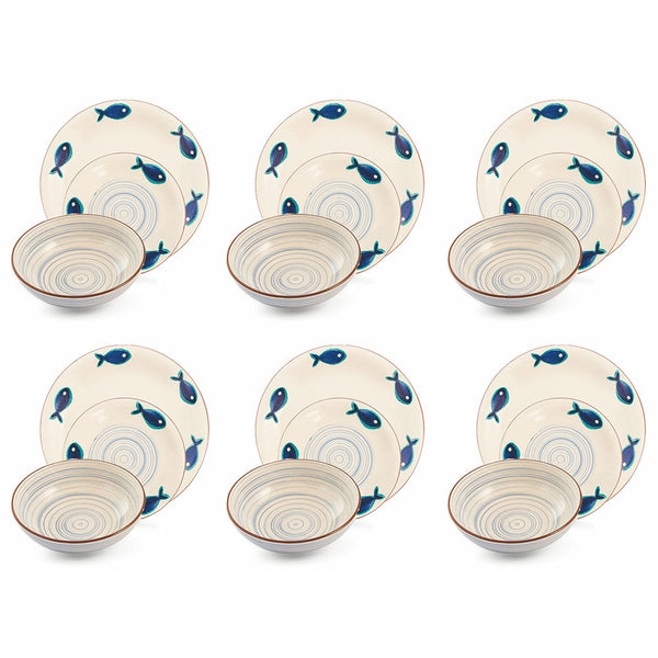 18-teiliges Speiseservice in Hard Dolomite Villa d'Este Fish online