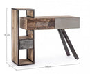 Consolle Manchester 118x35x95 cm in Acciaio e Legno
