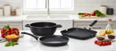 Batteria di Pentole 3 Pezzi in Alluminio Pressofuso Antiaderente Olympia Hard Cook