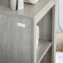 Mobiletto Bagno Salvaspazio 2 Ripiani 1 Cassetto 40x30x89 cm in Legno Grigio