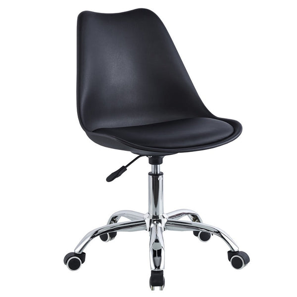 Sedia da Ufficio Operativa in Polipropilene e Similpelle Nera sconto