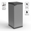 Armadio da Esterno 34x40x85 cm 1 Anta 1 Ripiano in Resina Grigio    