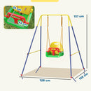 Altalena da Giardino per Bambini Trasformabile 3 in 1 Telaio in Metallo Verde      