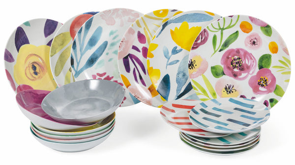 sconto Villa d'Este Home Tivoli Porzellan Tafelservice 18 Teile Aquarell