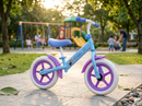 Balance Bike Bicicletta Senza Pedali per Bambini 12" Licenza Disney Frozen Azzurro e Lilla