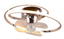 Plafoniera con Ventilatore da Interno a LED Ø50 cm Plastica Cromo