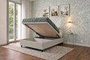 Letto Singolo Contenitore Imbottito Similpelle Tortora BoxMax Varie Misure