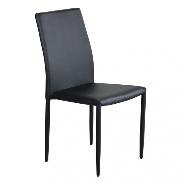 Cammie Stuhl 41x50x91 h cm aus schwarzem Kunstleder sconto