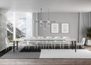 Tavolo Allungabile 160-420x90x77 cm Karamay Bianco Frassino