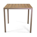 Tavolo da Giardino 80x80xh75 cm in Alluminio Polywood Tortora