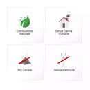 Camino a Bioetanolo da Pavimento 83x98 cm Vannini Raffaello Noce