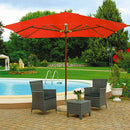Ombrellone da Giardino Quadrato 3x3 mt Struttura in Legno Vorghini Terracotta