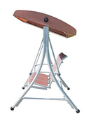 Dondolo da Giardino 200x175x125 cm in Ferro e Textilene Tortora