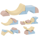 Set 5 Costruzioni Morbide per Bambini Rivestimento in Velluto Sfoderabile e Lavabile Multicolore    